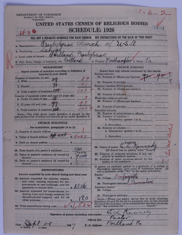 Scan of Presbyterian Church in the United States of America: 2121