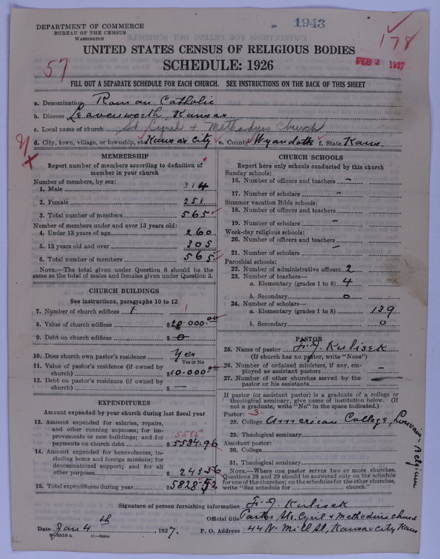 Scan of Roman Catholic Church: 1943