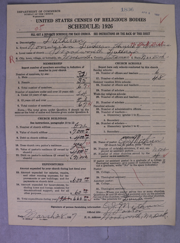 Scan of Norwegian Lutheran Church of America: 1836