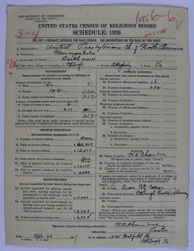Scan of United Presbyterian Church of North America: 119