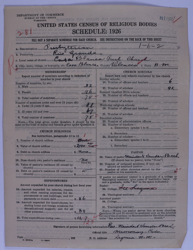 Scan of Presbyterian Church in the United States of America: 8182