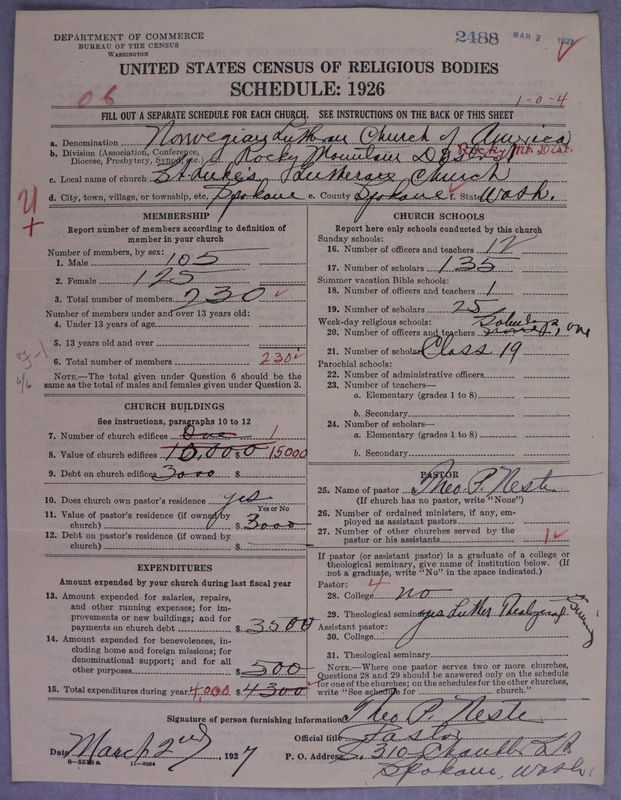 Scan of Norwegian Lutheran Church of America: 2489