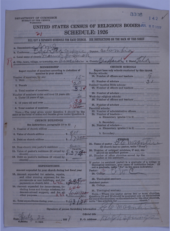 Scan of African Methodist Episcopal Church: 3308