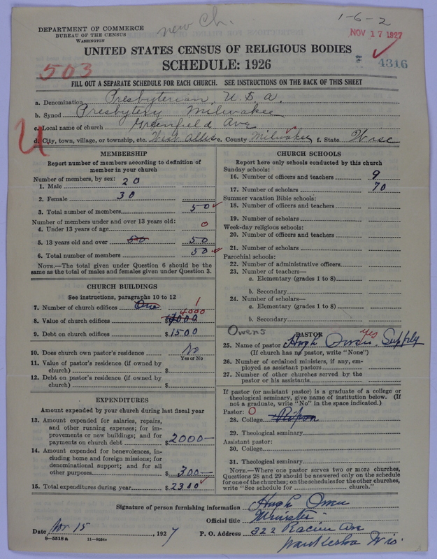 Scan of Presbyterian Church in the United States of America: 4316