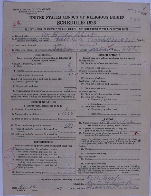 Scan of Church of the United Brethren in Christ: 2591