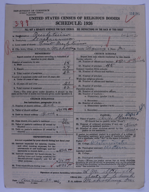 Scan of Presbyterian Church in the United States of America: 2426
