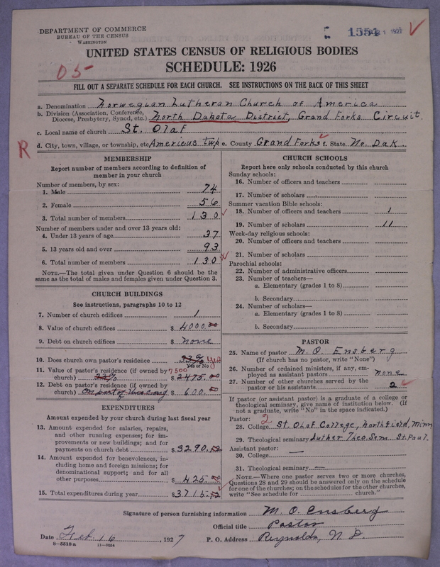 Scan of Norwegian Lutheran Church of America: 1554