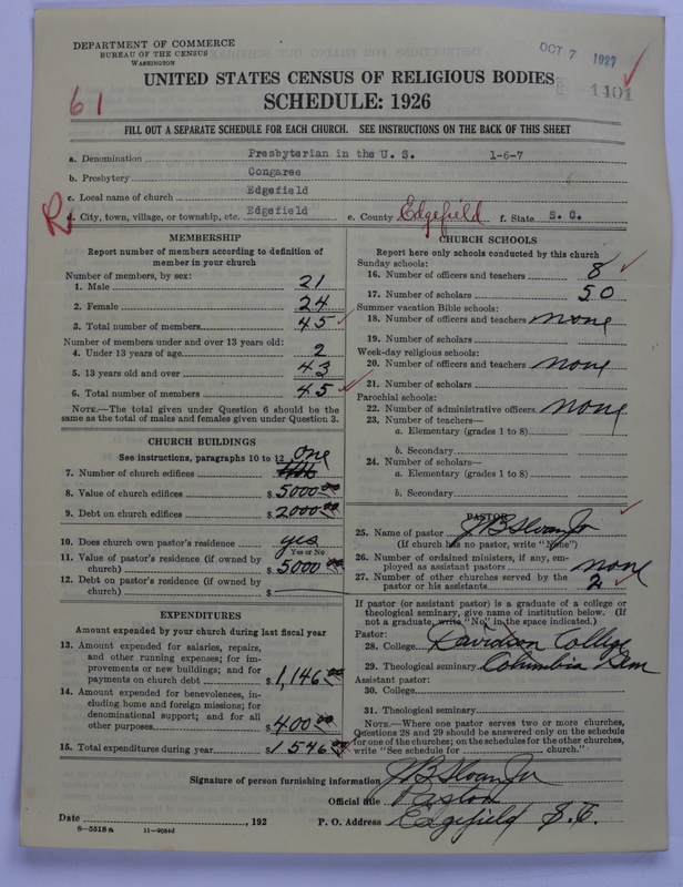 Scan of Presbyterian Church in the United States: 1401