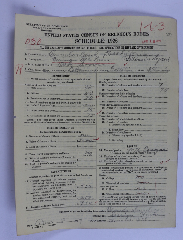 Scan of Cumberland Presbyterian Church: 29