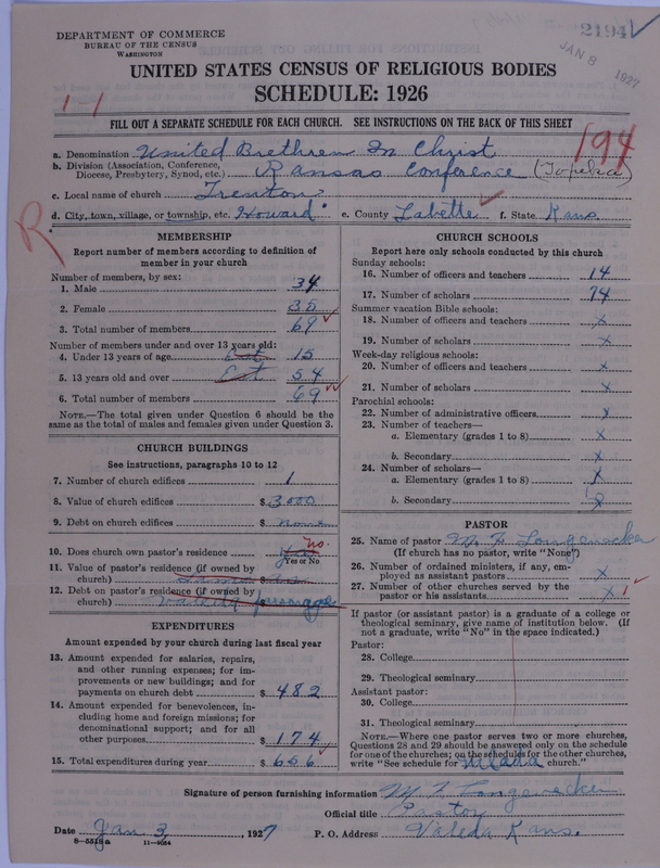 Scan of Church of the United Brethren in Christ: 2194
