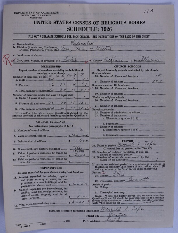 Scan of Federated Churches: 193