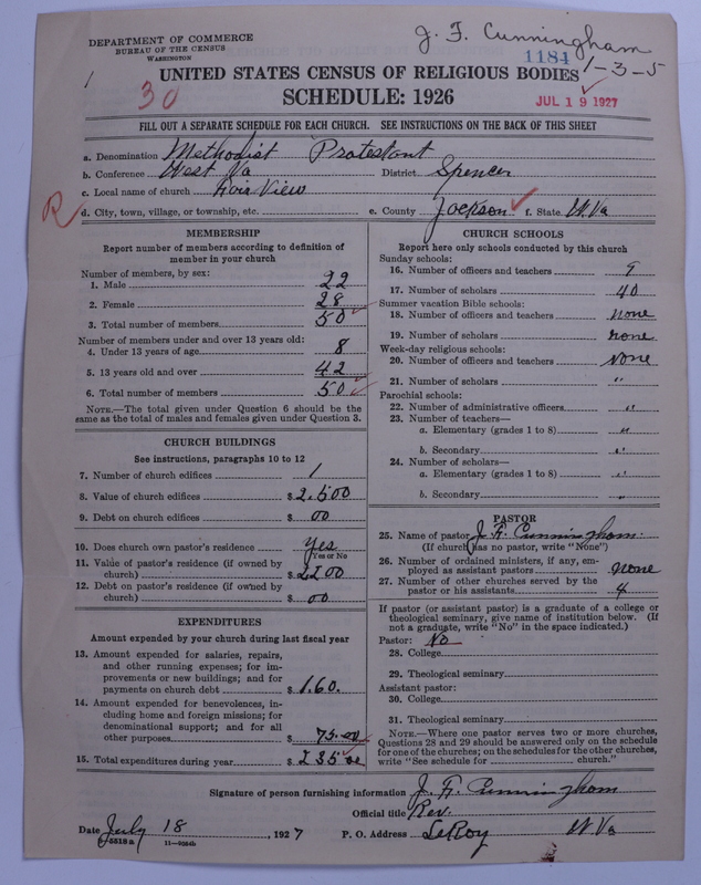 Scan of Methodist Protestant Church: 1184