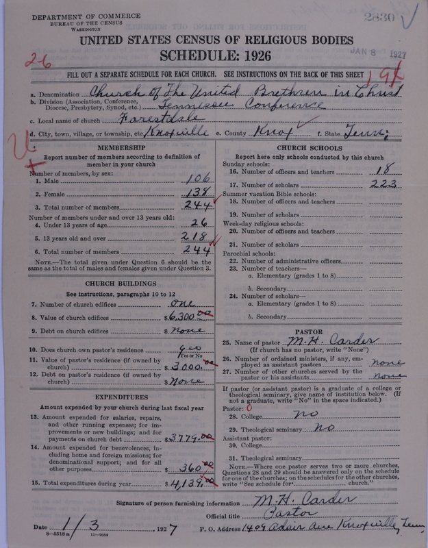 Scan of Church of the United Brethren in Christ: 2830