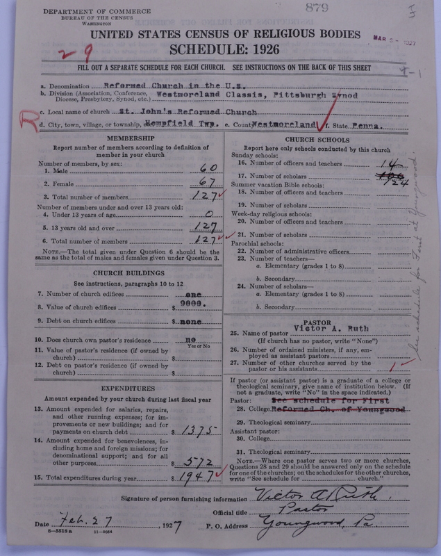 Scan of Reformed Church in the United States: 879