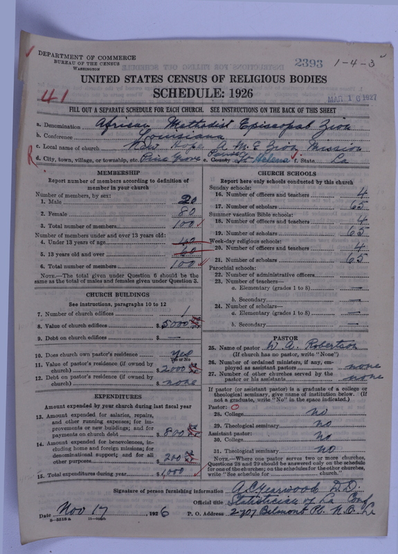 Scan of African Methodist Episcopal Zion Church: 2393