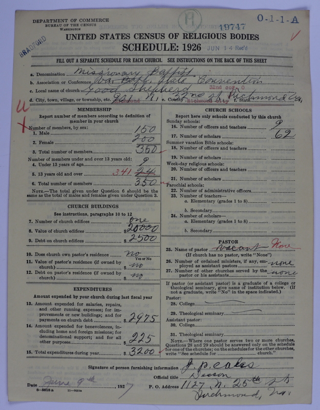 Scan of Negro Baptists: 19747