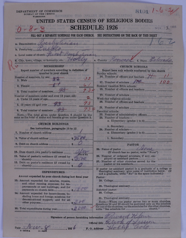 Scan of Presbyterian Church in the United States of America: 8101