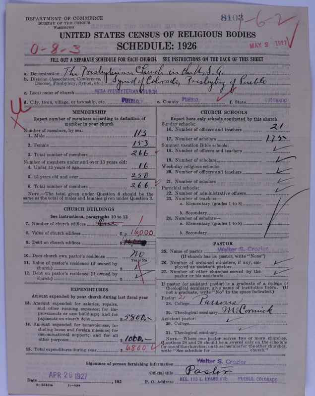 Scan of Presbyterian Church in the United States of America: 8103