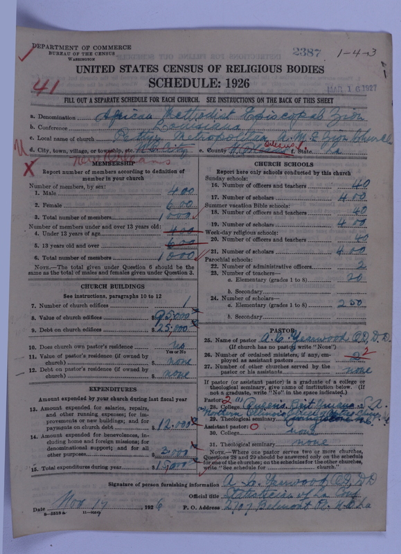 Scan of African Methodist Episcopal Zion Church: 2387