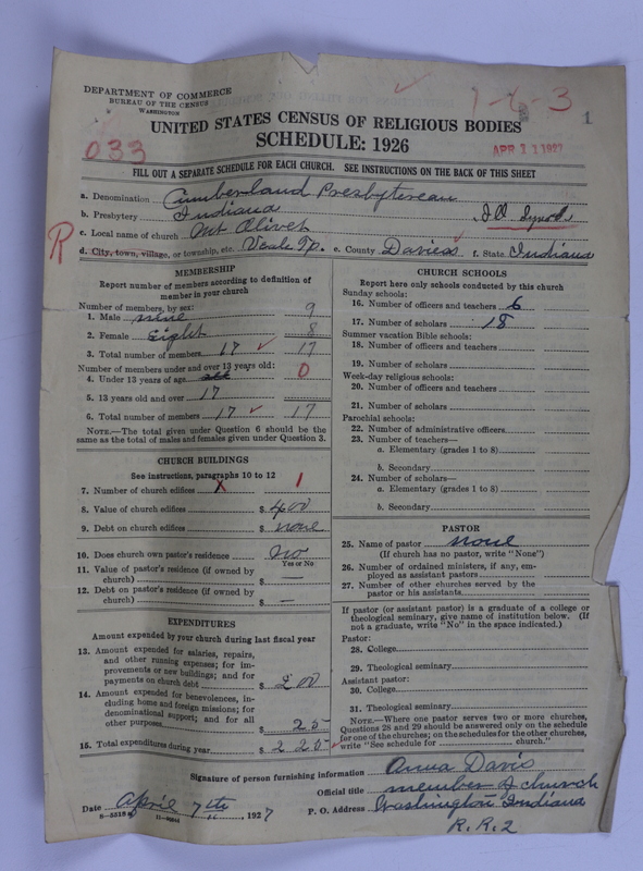 Scan of Cumberland Presbyterian Church: 1