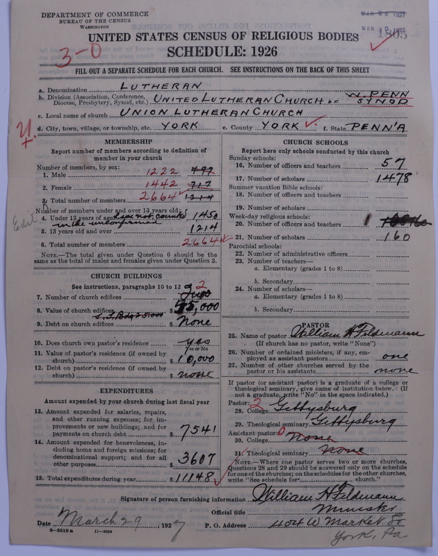 Scan of United Lutheran Church in America: 1805