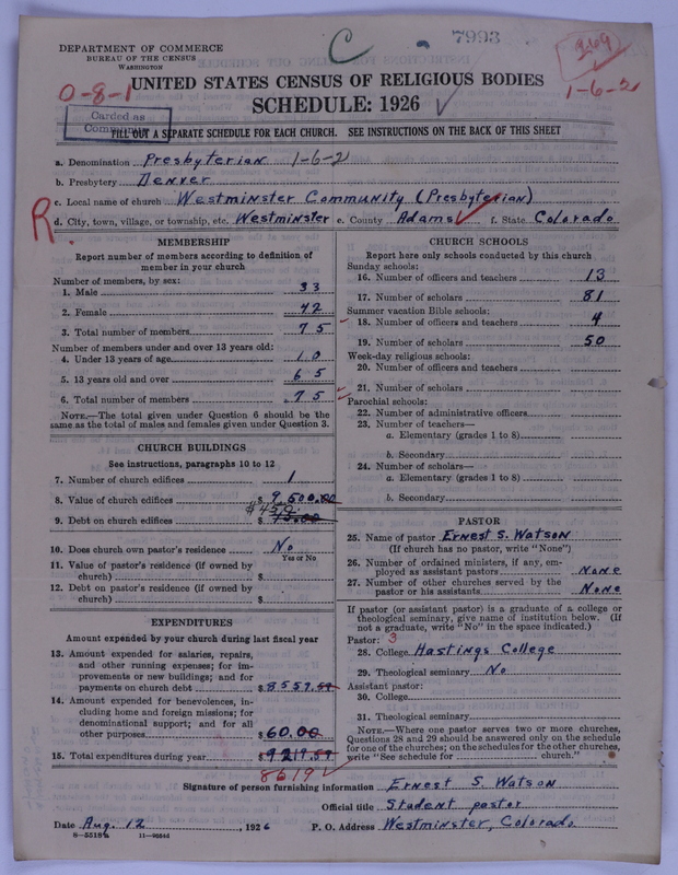 Scan of Presbyterian Church in the United States of America: 7993