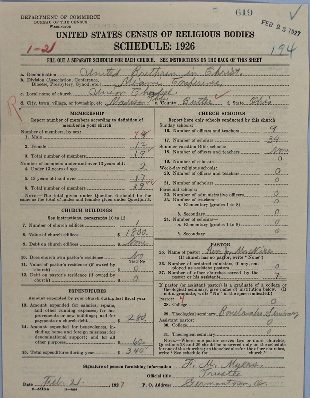 Scan of Church of the United Brethren in Christ: 619