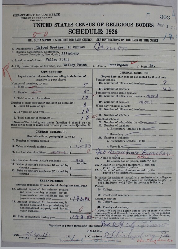 Scan of Church of the United Brethren in Christ: 303