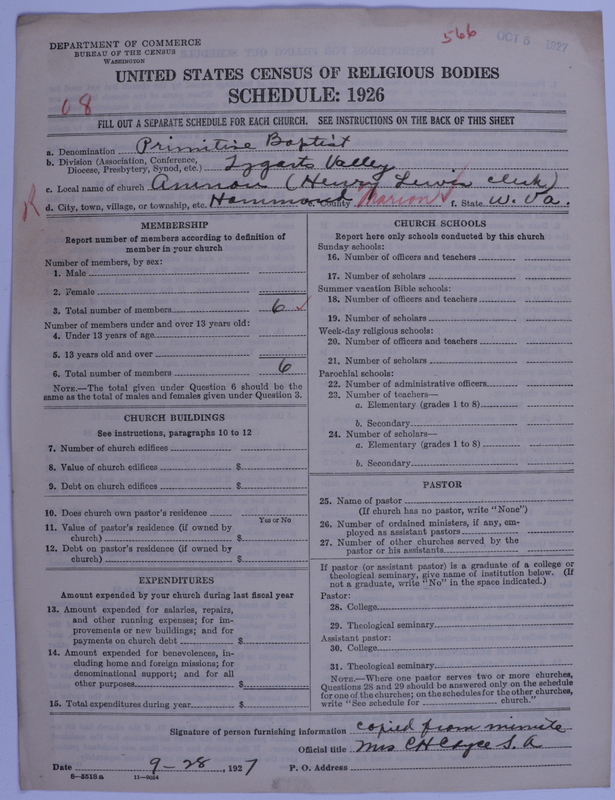 Scan of Primitive Baptists: 566