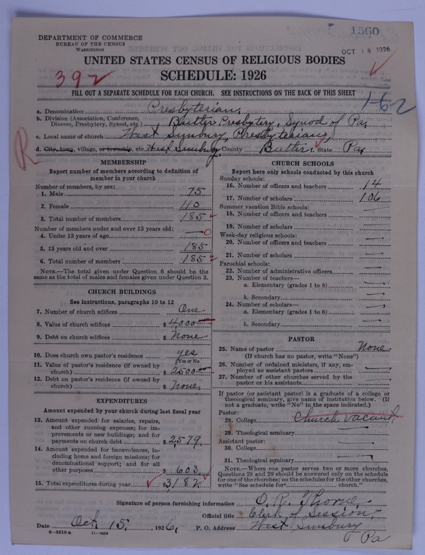 Scan of Presbyterian Church in the United States of America: 1560