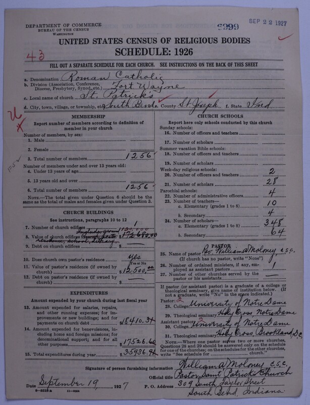 Scan of Roman Catholic Church: 6999
