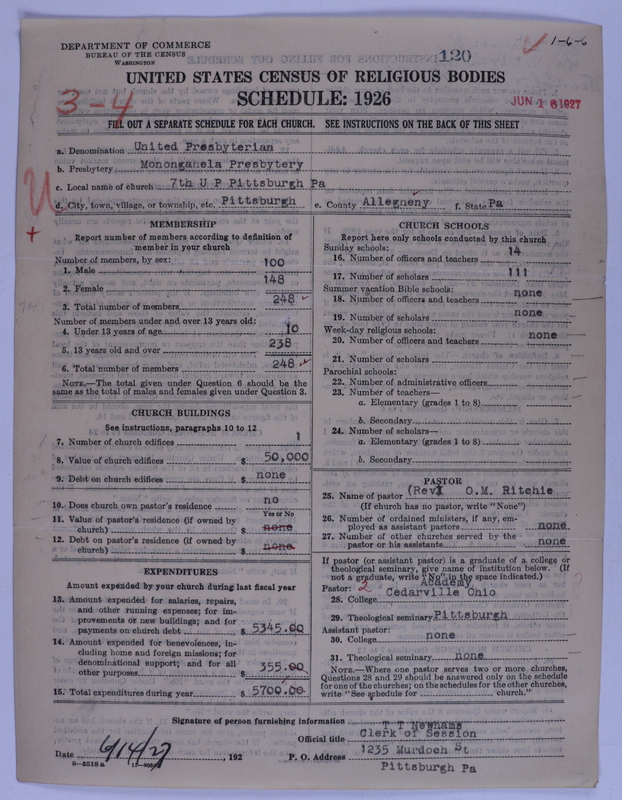 Scan of United Presbyterian Church of North America: 120