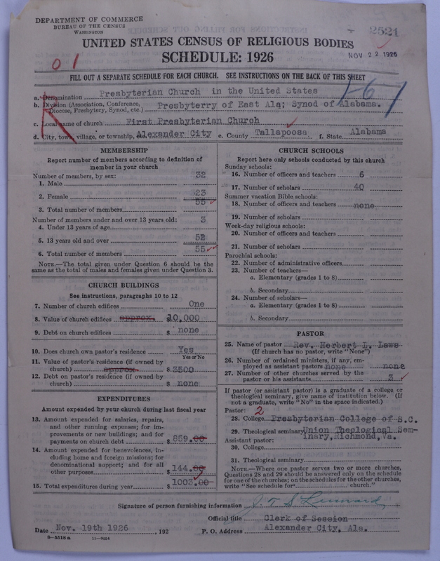 Scan of Presbyterian Church in the United States: 2521