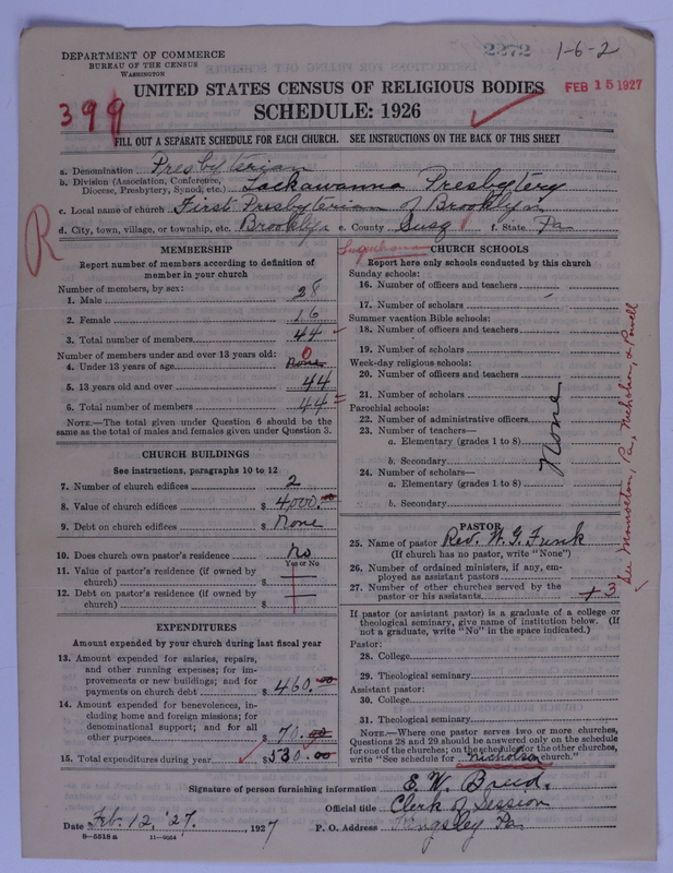Scan of Presbyterian Church in the United States of America: 2272