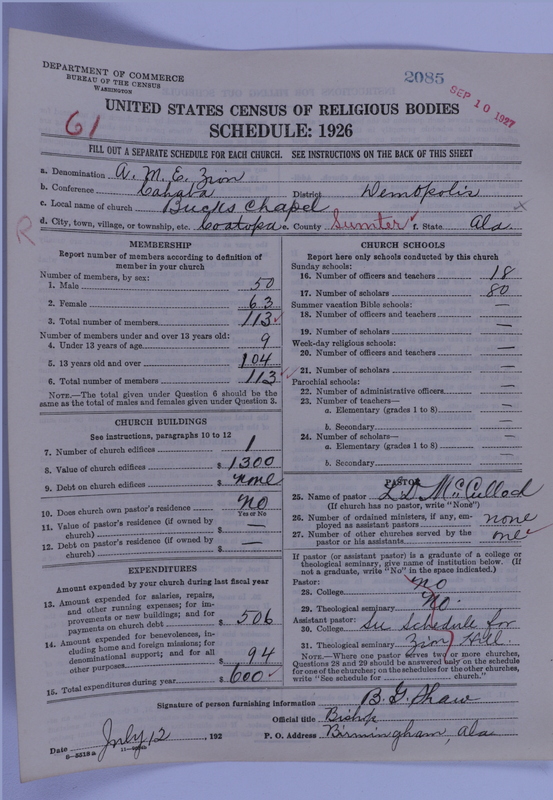Scan of African Methodist Episcopal Zion Church: 2085