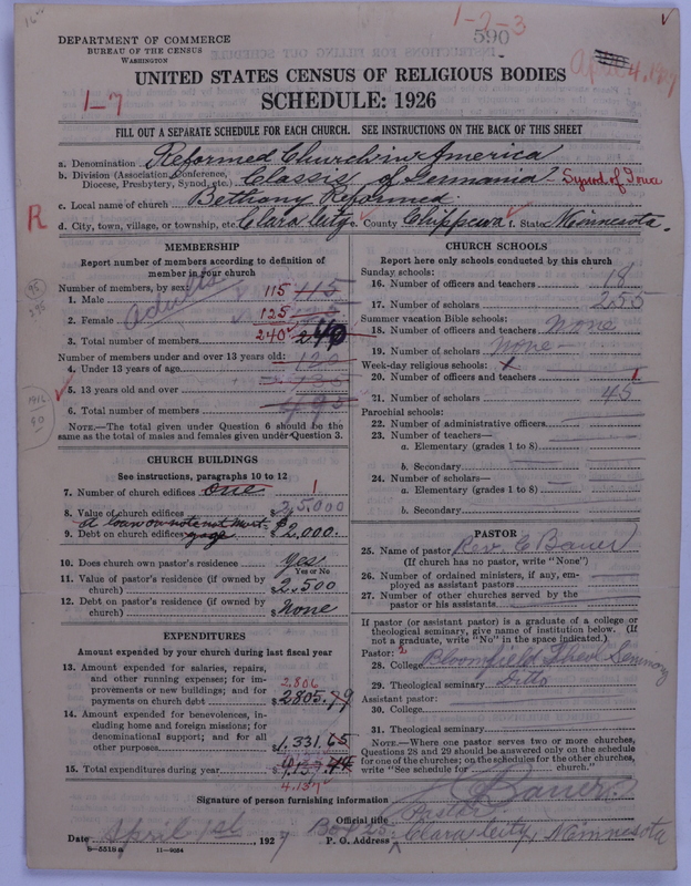 Scan of Reformed Church in America: 590