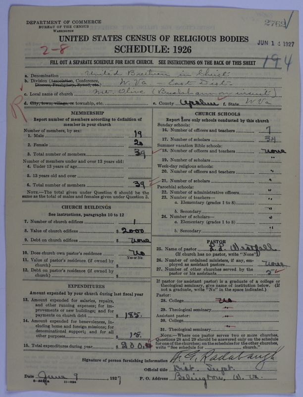 Scan of Church of the United Brethren in Christ: 2762
