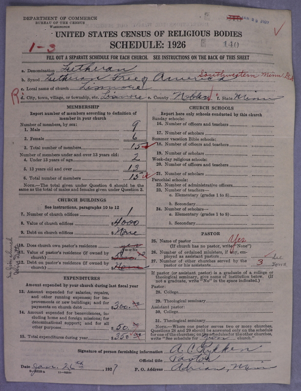 Scan of Lutheran Free Church: 140