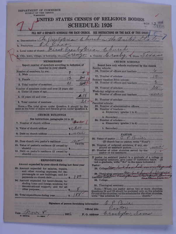 Scan of Presbyterian Church in the United States: 3166