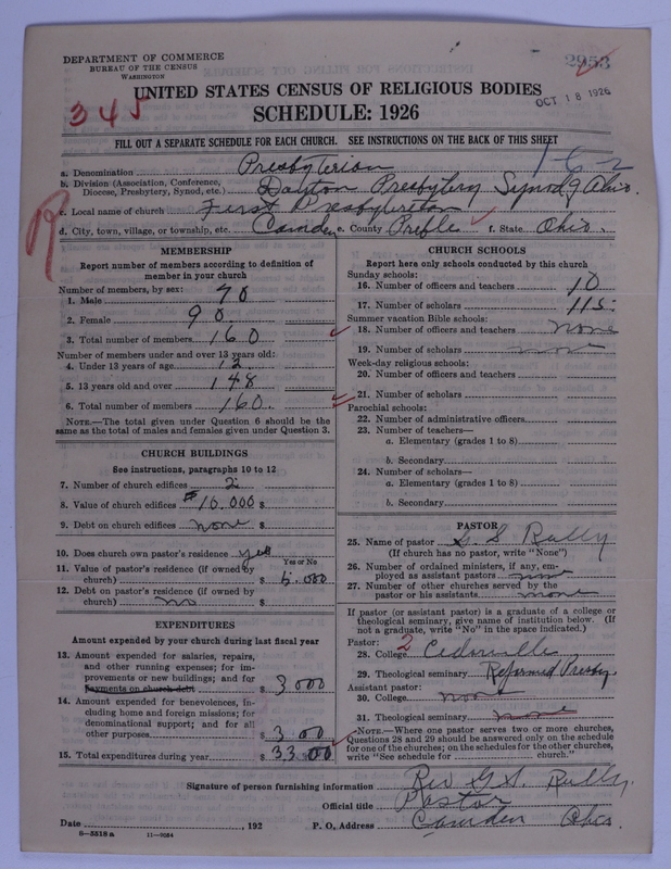 Scan of Presbyterian Church in the United States of America: 2953