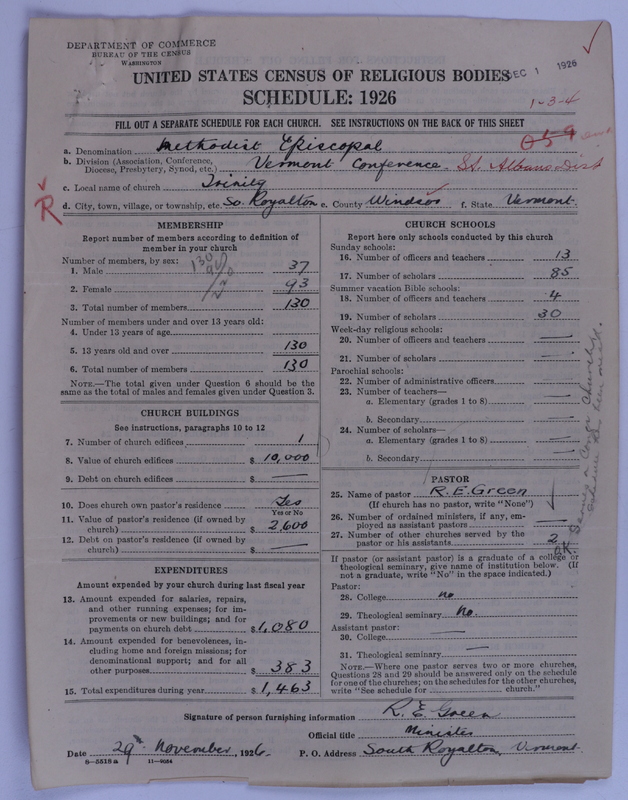 Scan of Federated Churches: 73