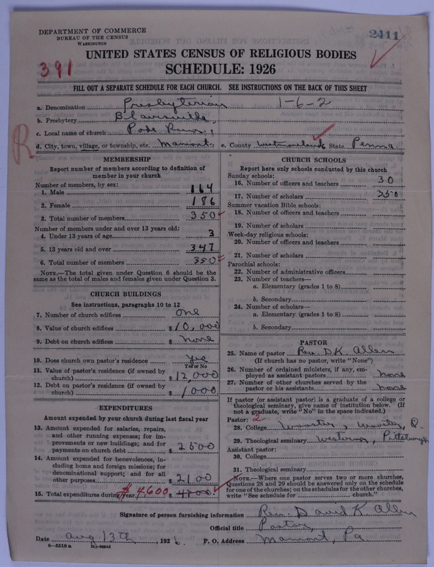Scan of Presbyterian Church in the United States of America: 2411