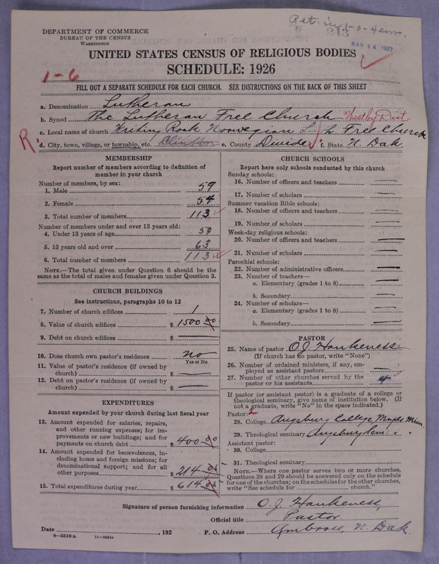 Scan of Lutheran Free Church: 243