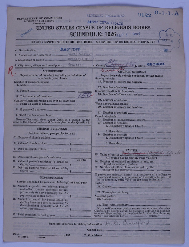 Scan of Negro Baptists: 9122