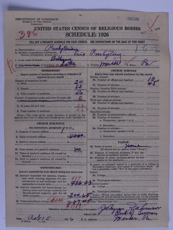 Scan of Presbyterian Church in the United States of America: 2058