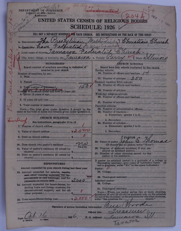 Scan of Federated Churches: 204A