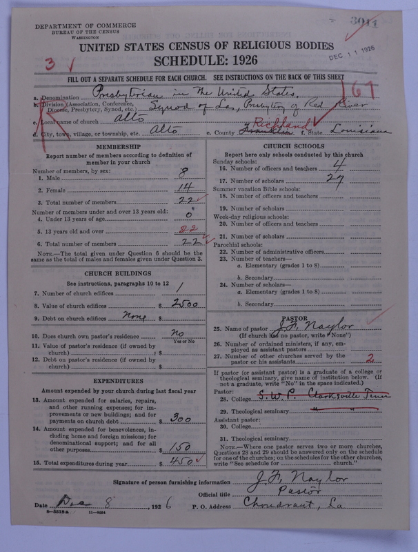 Scan of Presbyterian Church in the United States: 3011