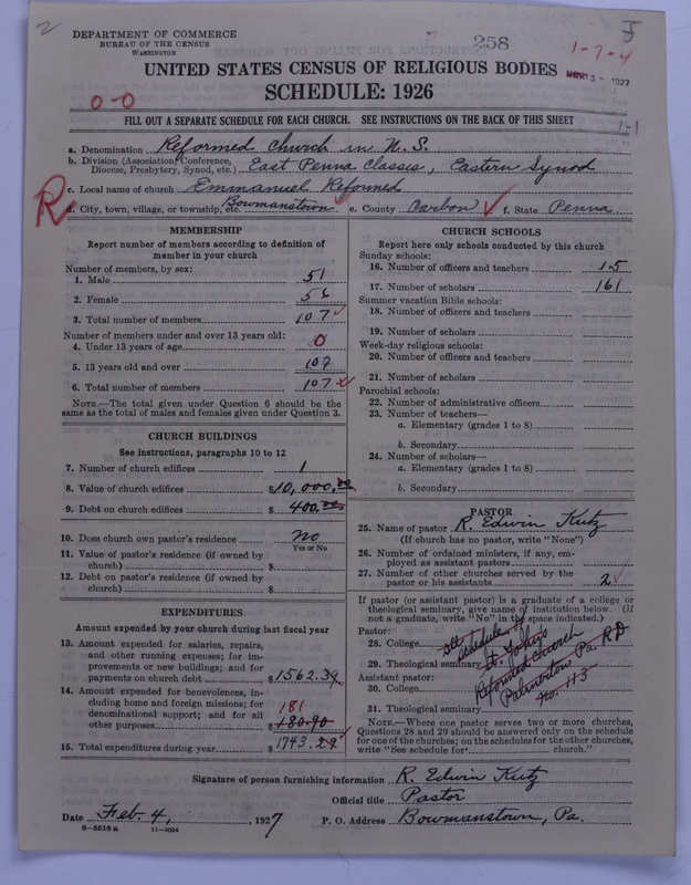 Scan of Reformed Church in the United States: 258