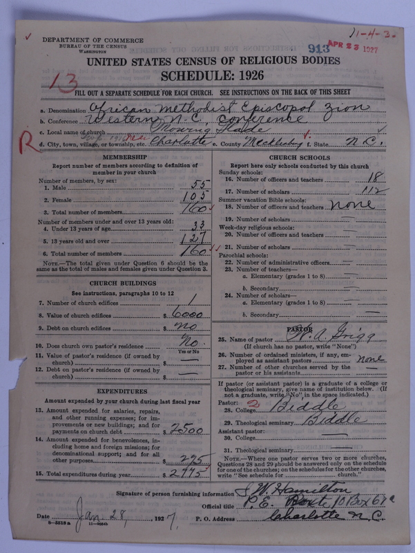Scan of African Methodist Episcopal Zion Church: 913