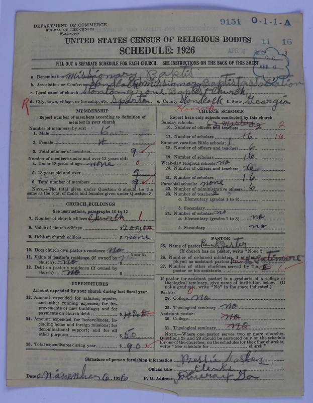 Scan of Negro Baptists: 9151